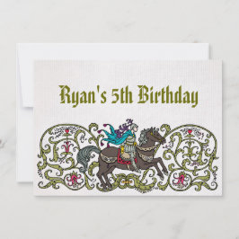 Convites Cavaleiro Vintage