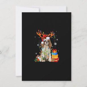 Convites Cavalier King Charles Spaniel Christmas Reindeer S