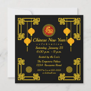 Convites Cavalo de Ano Novo Chinês Ornamental