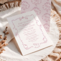 Cavalo de balanço Toile de Jouy Rosa Banho de Bebê