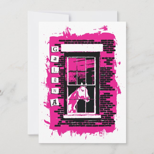 Convites cavalo de janela galena (Frente)