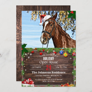 Convites Cavalo de Natal com chapéu