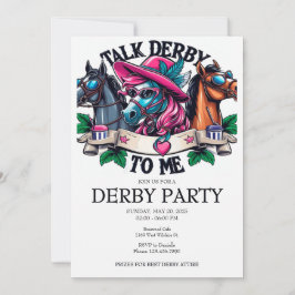 Convites Cavalo Glamoroso Fala Derby To Me Party