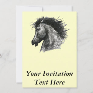 Convites Cavalo selvagem impetuoso