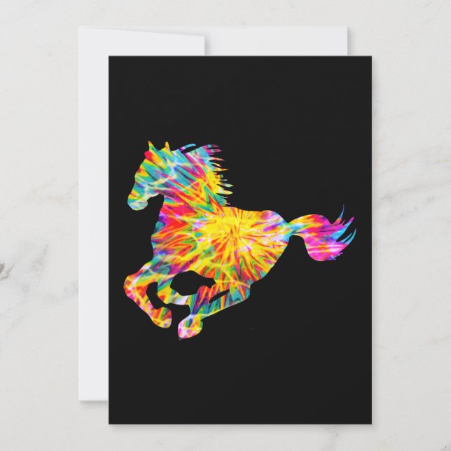 CONVITES CAVALO TIE DYE (Frente)