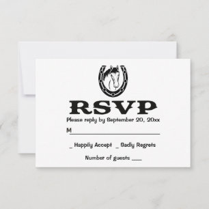 Convites Cavalo Western RSVP Casamento Country Ferradura