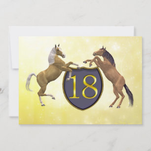 Convites Cavalos de criação de festas de aniversário com 18