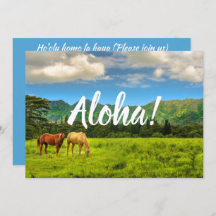 Convites Cavalos havaianos, Hokulei Peak, Kauai, Havaí