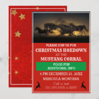Cavalos Selvagens Correndo no Natal Ocidental
