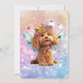 Convites Cavapoo Cavoodle Angel Fairy Birthday
