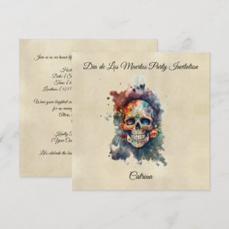 Convites Caveira Custom Hermosa Dia dos Mortos