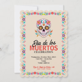 Convites Caveira de Açúcar Dia de los Muertos Dia dos Morto