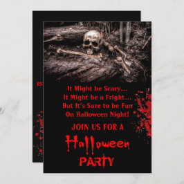 Convites Caveira e Festa de Halloween dos Ossos