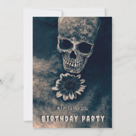 Convites Caveira Gótica Curso Canto de Girassol Para seus 2