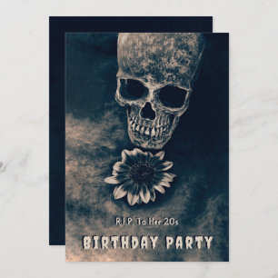 Convites Caveira Gótica Curso Canto de Girassol Para seus 2