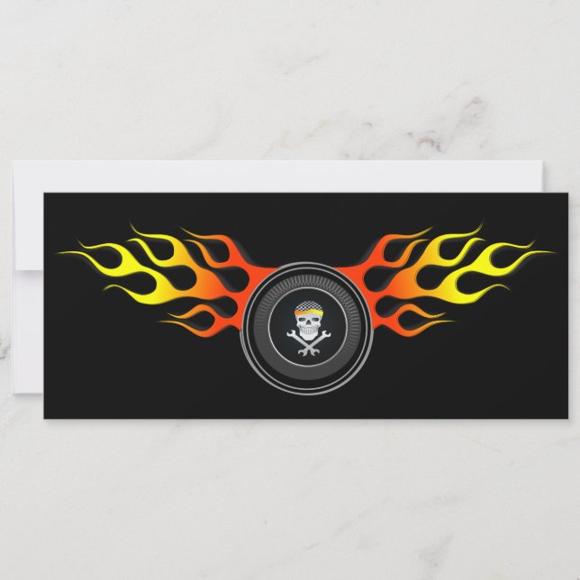 Convites Caveira na roda chamadora (Frente)