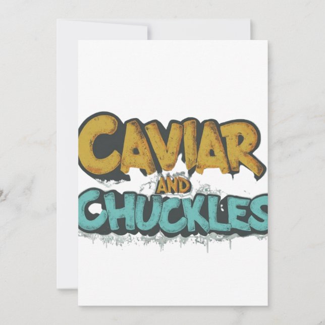 Convites Caviar e Chuckles" (Frente)