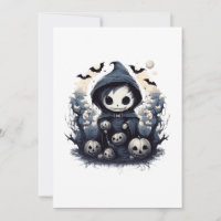 Ceifador Chibi Encapuzado Halloween - Fã do Dark W