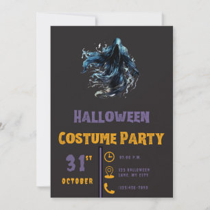 Convites Ceifador Sinistro Preto Halloween