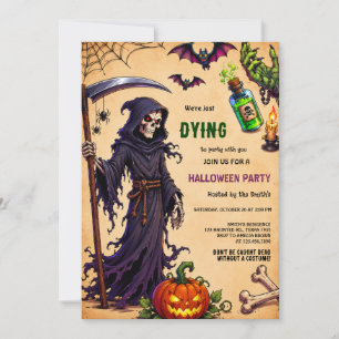 Convites Ceifeira Estamos Morrendo de Festas de Halloween 