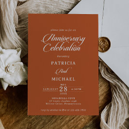 Convites Celebração Clássica de Aniversário de Casamento em