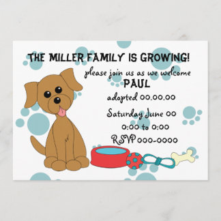 Convites Celebração da Adoção Puppy!