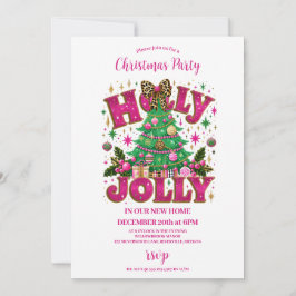 Convites Celebração da Arco Leopard Holly Jolly