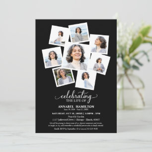 Convites Celebração da Colagem de Fotos do Serviço de Memór
