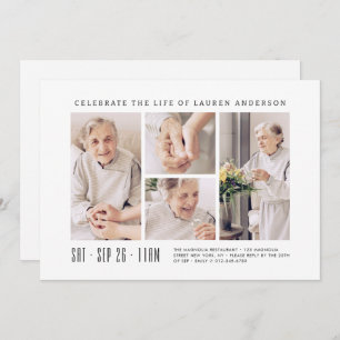 Convites Celebração da Colagem de Fotos Simples 4 Moderna d