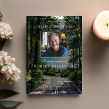 Celebração da estrada da floresta Foto Funeral