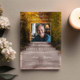 Convites Celebração da floresta em verde da vida Foto Funer