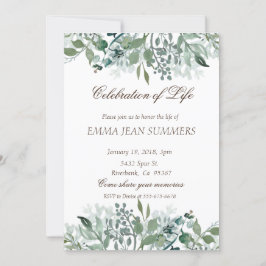 Convites Celebração da Folhagem da Vida Deixa o Verde