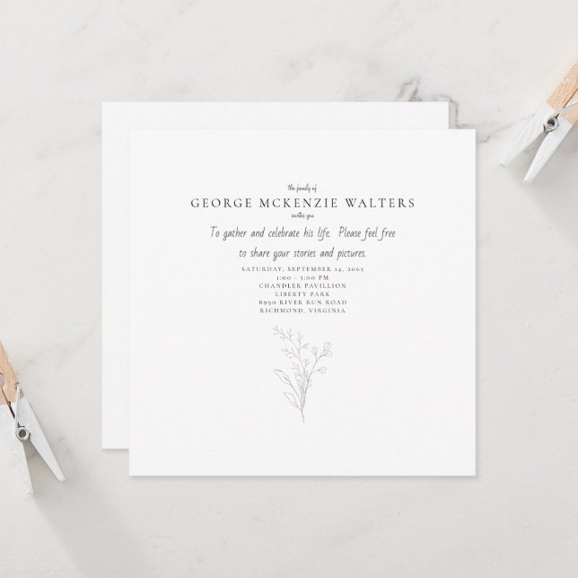 Convites Celebração da folhagem vitalícia (Frente/Verso In Situ)