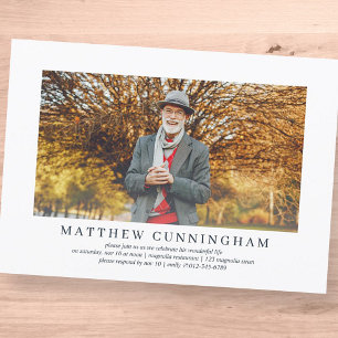 Convites Celebração da Foto Elegante Simples e Moderna da V