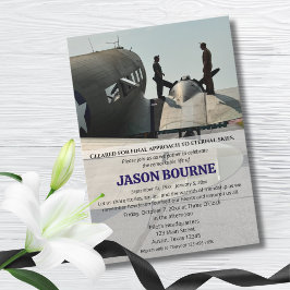 Convites Celebração da Foto Funeral Memorial da Vida, Pilot