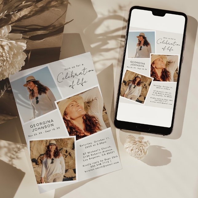 Convites Celebração da Foto Instantânea do Memorial da Vida (Criador carregado)