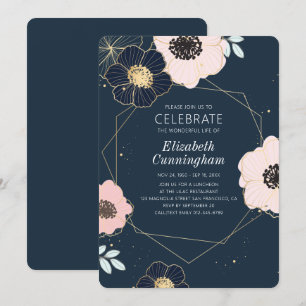 Convites Celebração Da Geometria Floral Do Empatrão Moderno