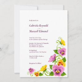 Convites Celebração da História do Amor Casamento Pansy Wat