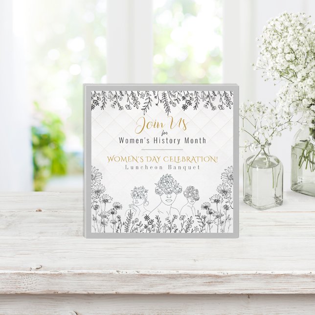 Convites Celebração da História do Dia da Mulher Elegante B (Criador carregado)