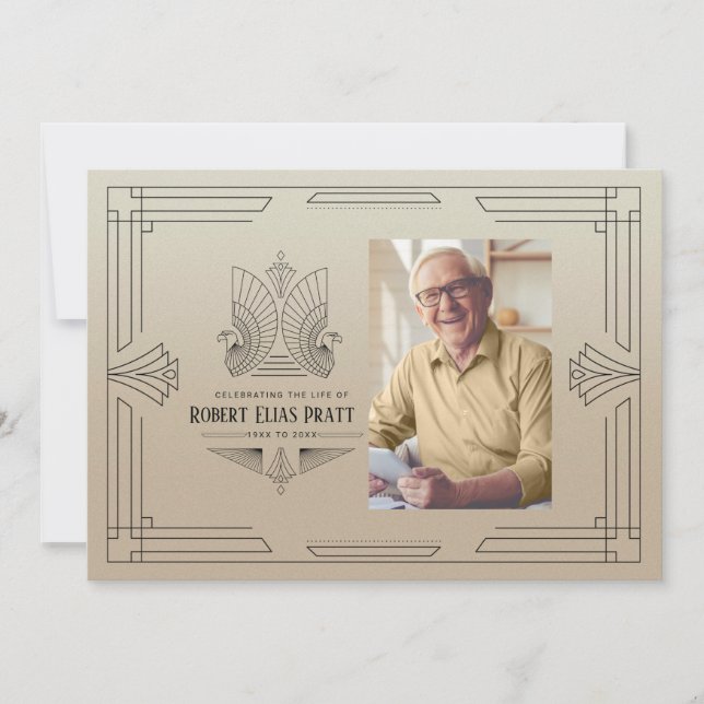 Convites Celebração da Masculina Foto da Arte da Vida (Frente)