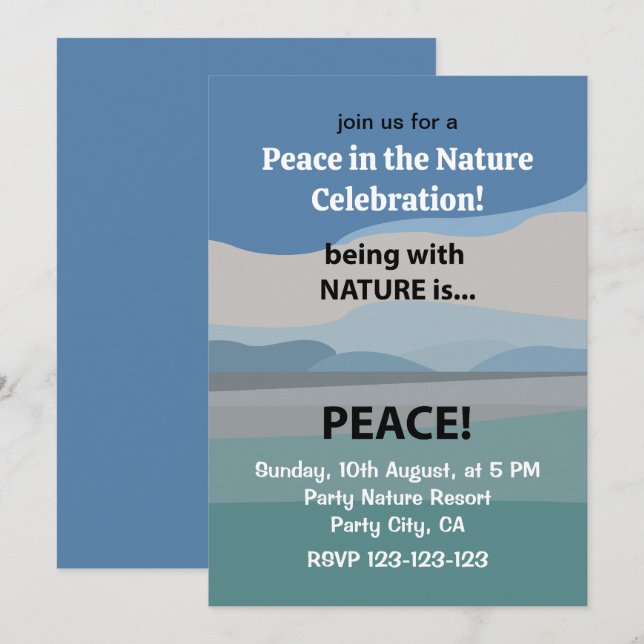 Convites Celebração da Natureza e da Paz (Frente/Verso)