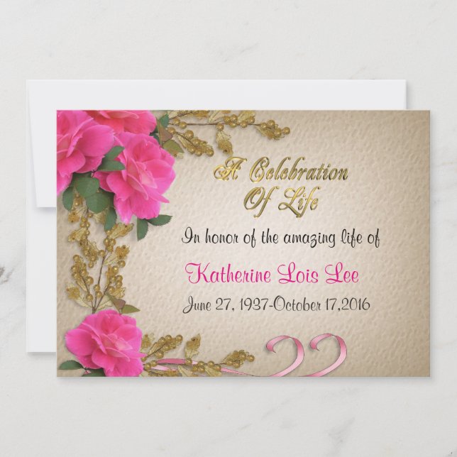 Convites Celebração da vida (Frente)