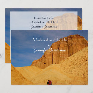 Convites Celebração da vida, caminhada no Vale da Morte d