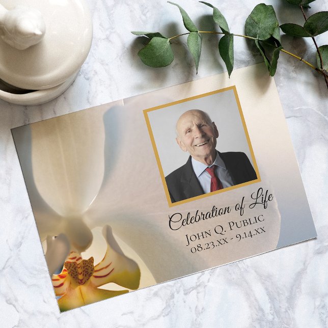 Convites Celebração da Vida com a Orquídea Branca (Criador carregado)