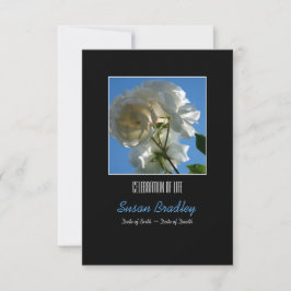 Convites Celebração da Vida com Rosas Brancas e do Sol