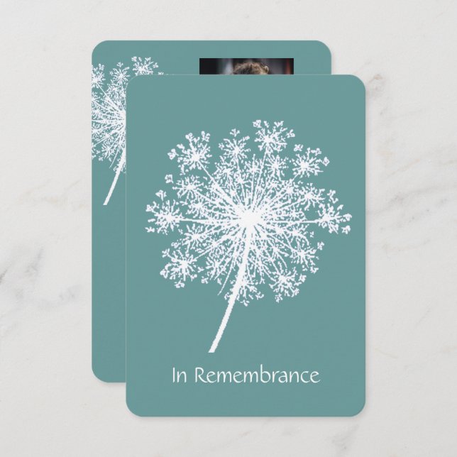 Convites Celebração da Vida Convide Rainha Anne Lace Flor (Frente/Verso)