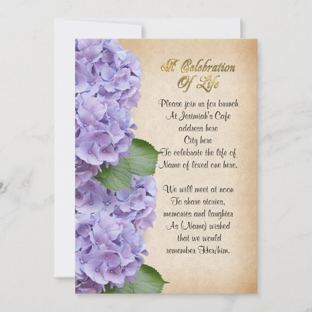 Convites Celebração da vida Convocação (Frente)