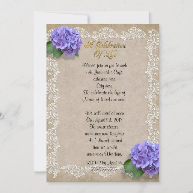 Convites Celebração da vida Convocação (Frente)