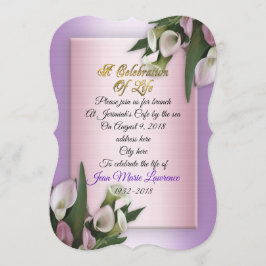 Convites Celebração da vida Convocação dos lírios