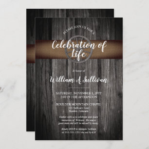 Convites Celebração da Vida da Madeira da Roda do Vagão Rus